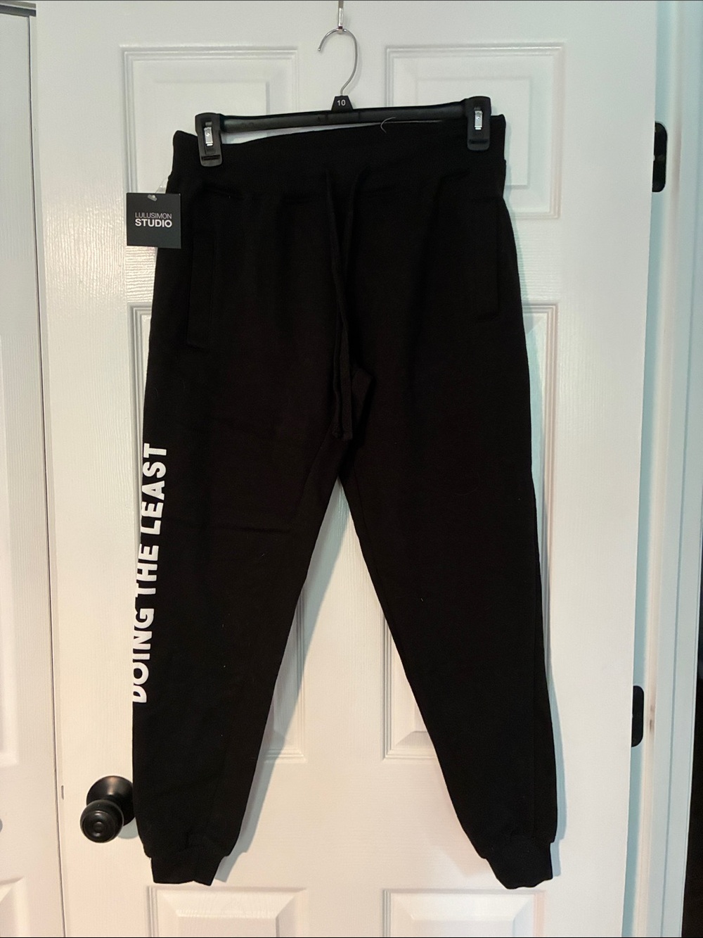 Lulusimon Studio Black “Doing the Least” Jogger Pants